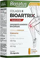 Bionatus, Colágen II, Bioartrix, Suplemento alimentar, Cúrcuma 80mg + Ácido Hialurônico 40mg + Colágeno Tipo II 40mg, 30 cápsulas • 30 doses, Branco
