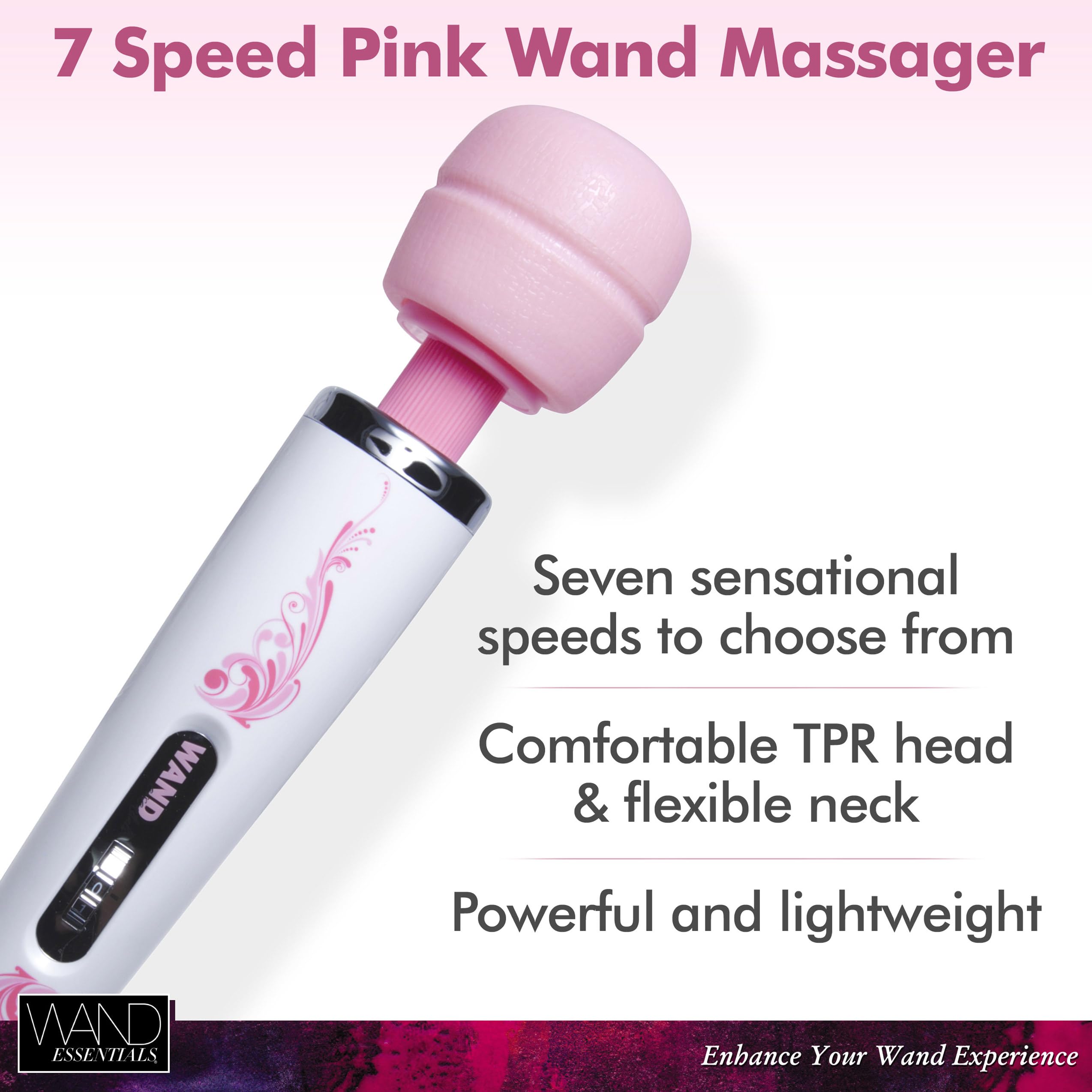 Amazon.com: Wand Essentials 7 Speed Wand Massager, Pink : Health & Household