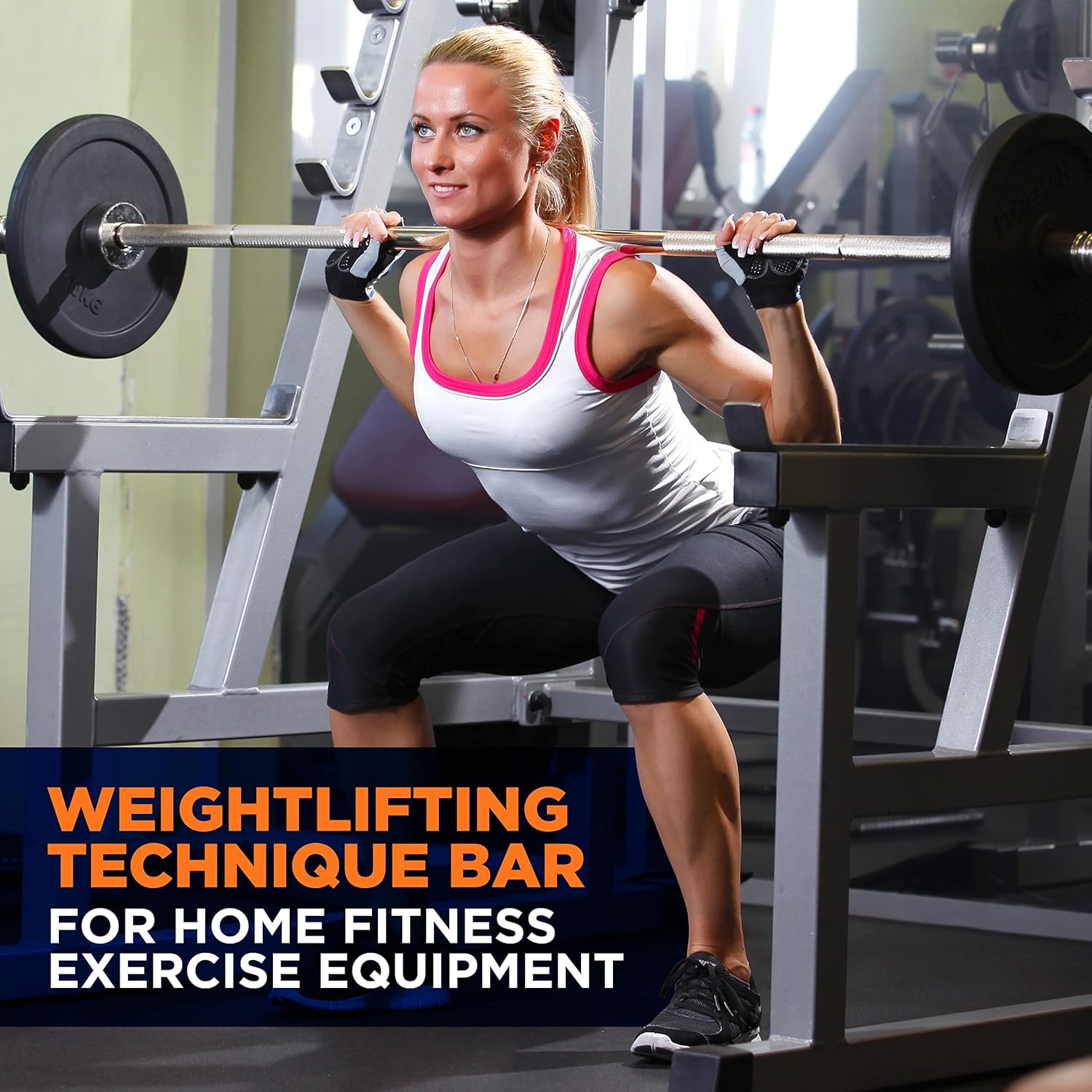 SereneLife Olympic Chrome Barbell Steel Bar, 7-Foot Weight Straight Solid Iron Weighted Workout Bar For Weightlifting, Power Lifting Strength Training Exercises, Perfect for Home Gym, 2 plastic clips SereneLife Olympic Chrome Barbell Steel Bar, 7-Foot Weight Straight Solid Iron Weighted Workout Bar For Weightlifting, Power Lifting Strength Training Exercises, Perfect for Home Gym, 2 plastic clips