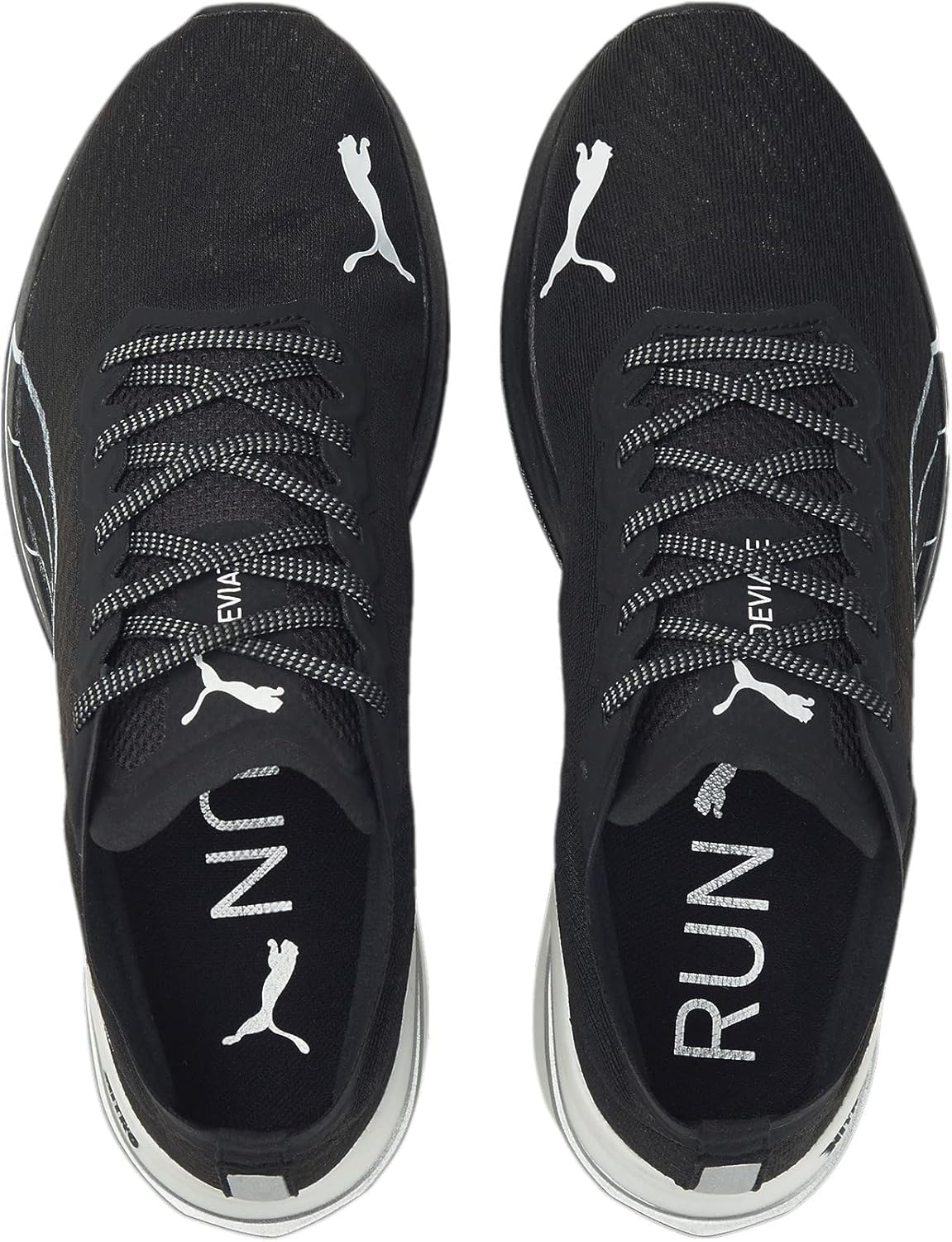 PUMA Mens Deviate Nitro Running Sneakers Shoes - Black - Size 7 M