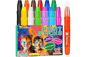 nsxsu 12 Colors Halloween Face Paint Sticks for Kids