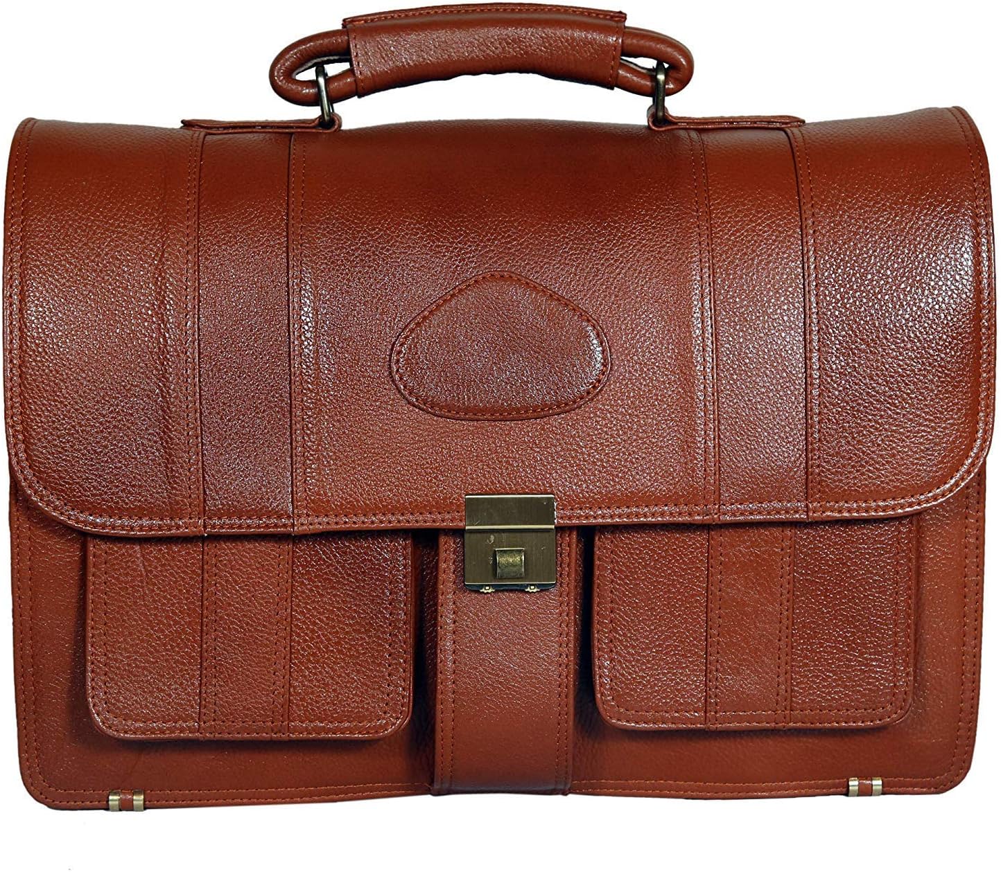 Da leather villa Full-Grain Leather Briefcases for Men Leather Computer Bag For Men High-Security Swiss-Made Lock