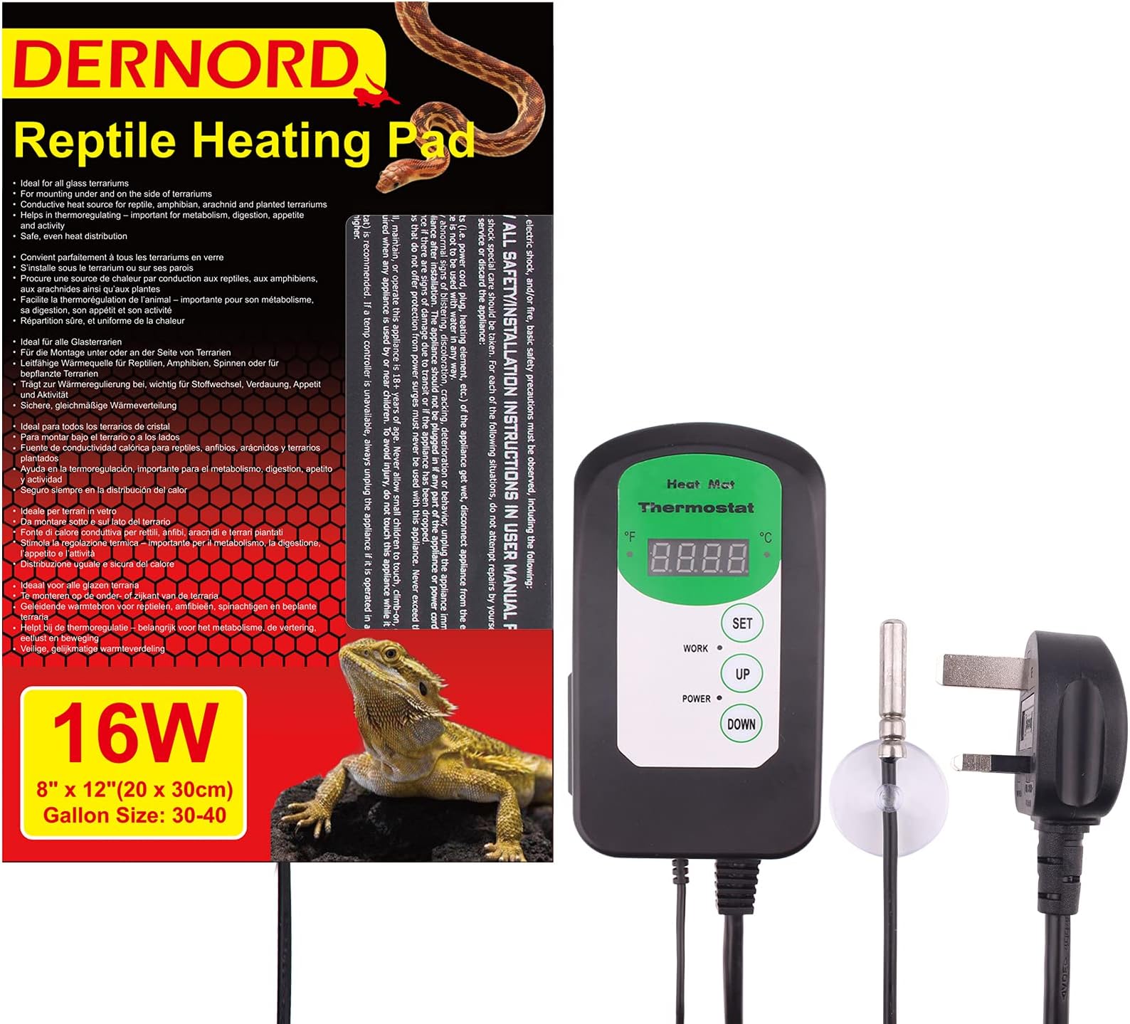 DERNORD Heat Mat with Thermostat - 16W