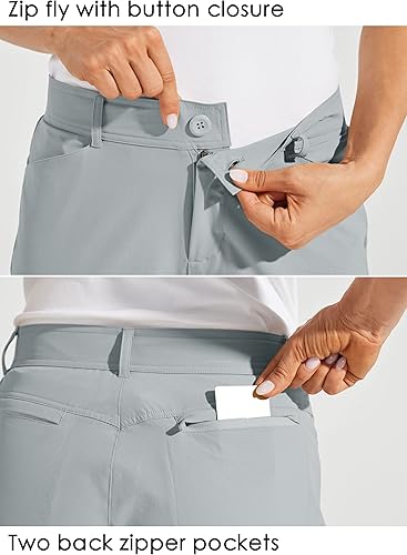 Miniatura 5 de Willit Pantalones cortos para mujer, 13 pulgadas, para golf, senderismo, largos, hasta la rodilla, de secado rápido, resistentes al agua, casual,