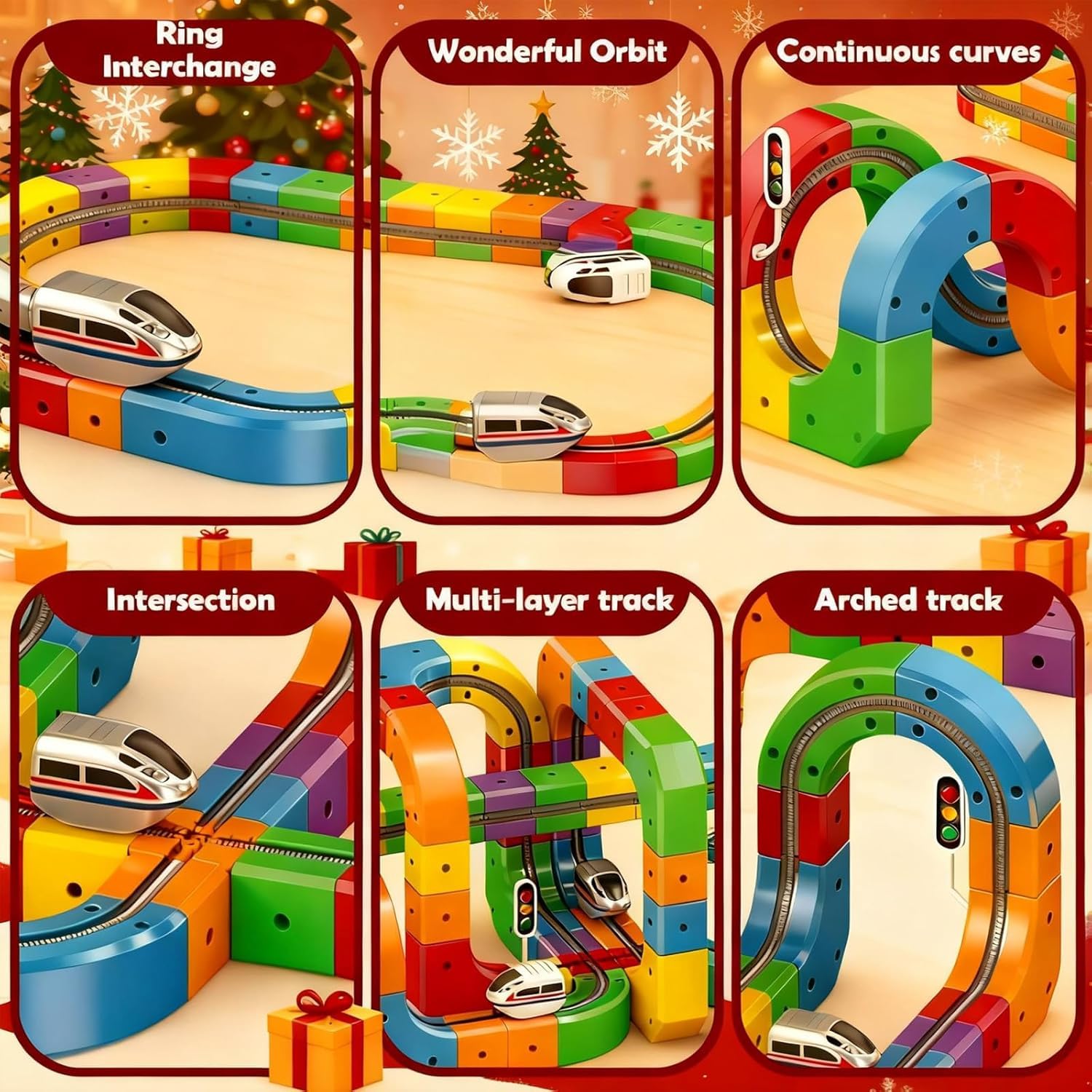 81-Piece Clickrail Electric Train Set, Track Fusion Train Toy, Magic Trains Set including Gravity-Defying Motorized Train - Image 4