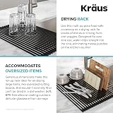 Kraus Multipurpose Over-Sink Roll-Up Dish Drying Rack, Colander and Trivet in Dark Grey, KRM-10DG