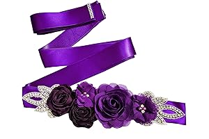 Lauthen.S Purple Rhinestone Belt: Radiant Embellishment for Special Occasions