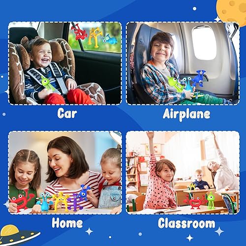 Miniatura 5 de Juguetes de succión Juguetes de baño para bebés 24 piezas de juguetes sensoriales de succión para niños, juguetes de baño sin agujeros, grandes