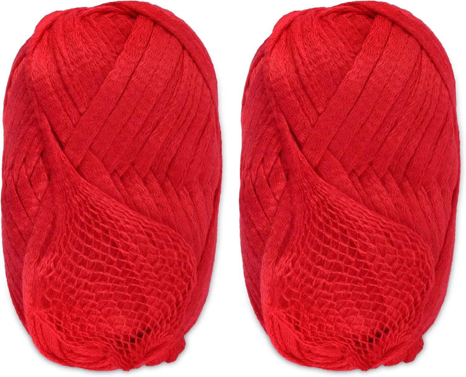 JubileeYarn Mesh Fishnet Yarn - Chunky Acrylic - 200g/Skein - Red - 2 Skeins