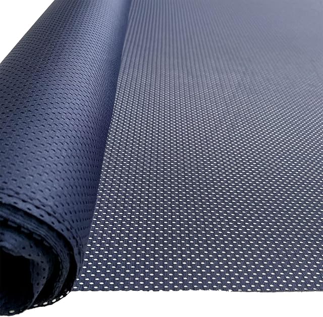 EU Fabrics Airtech Mesh Fabric - for Fashion Lingerie, Beachwear, Linings, Arts and Crafts, Dresses and Tops - 100gsm and 100% Polyester Fabric per Metre - Plain Colors (Navy - Sample 10cm x 10cm)