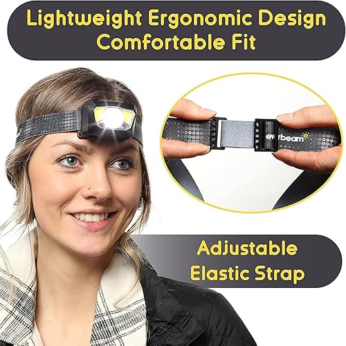 Miniatura 2 de Everbeam Linterna frontal H7  Batería recargable LED resistente al agua con 28 horas de tiempo de funcionamiento  Salida de 1100 lúmenes  Linterna