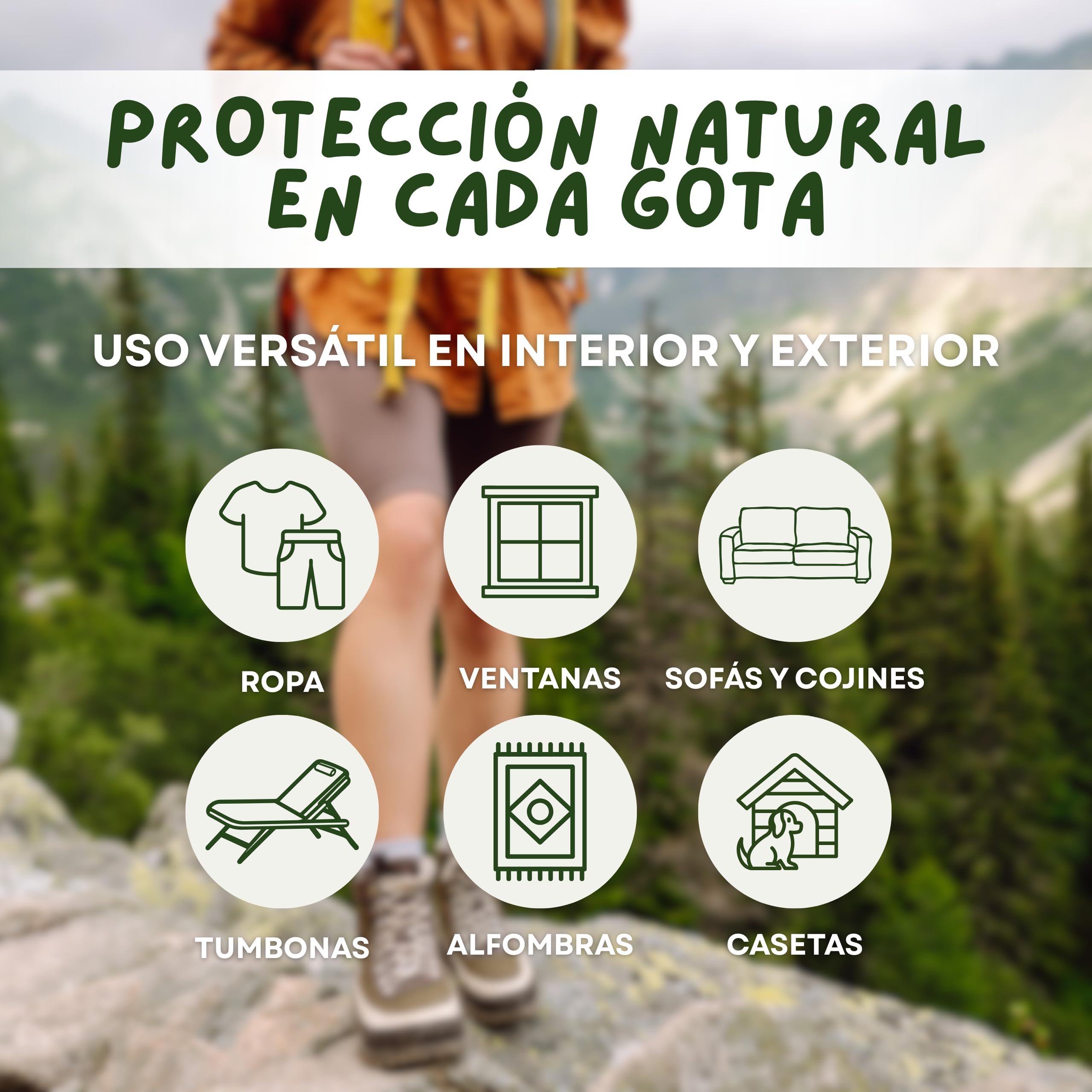 Protect Spray Garrapatas y Pulgas 250ml | Repelente ideal para Ropa, Casa, Camping, Excursiones | con Aceite de Geranio, Clavo y Canela | x10 veces Más Concentrado | No Mancha - 5