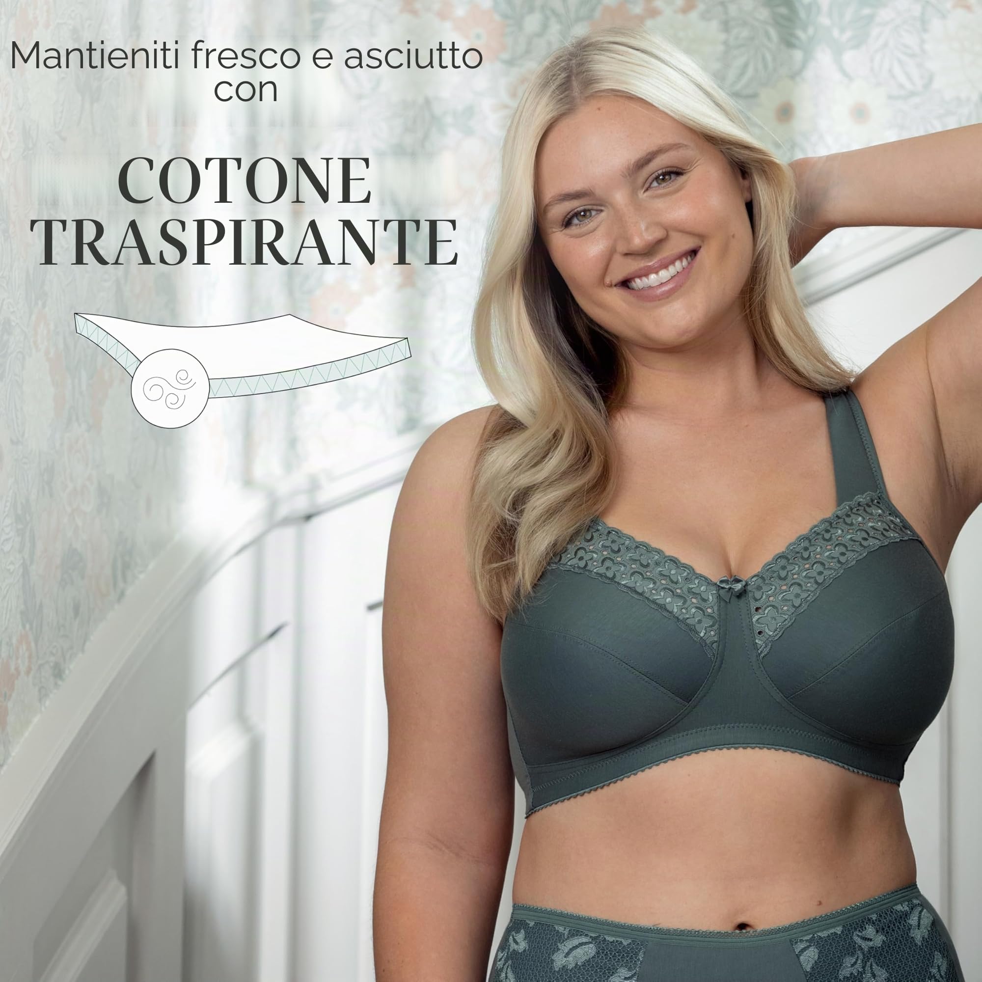 Miss Mary of Sweden Broderie Anglaise Bra Reggiseno Donna