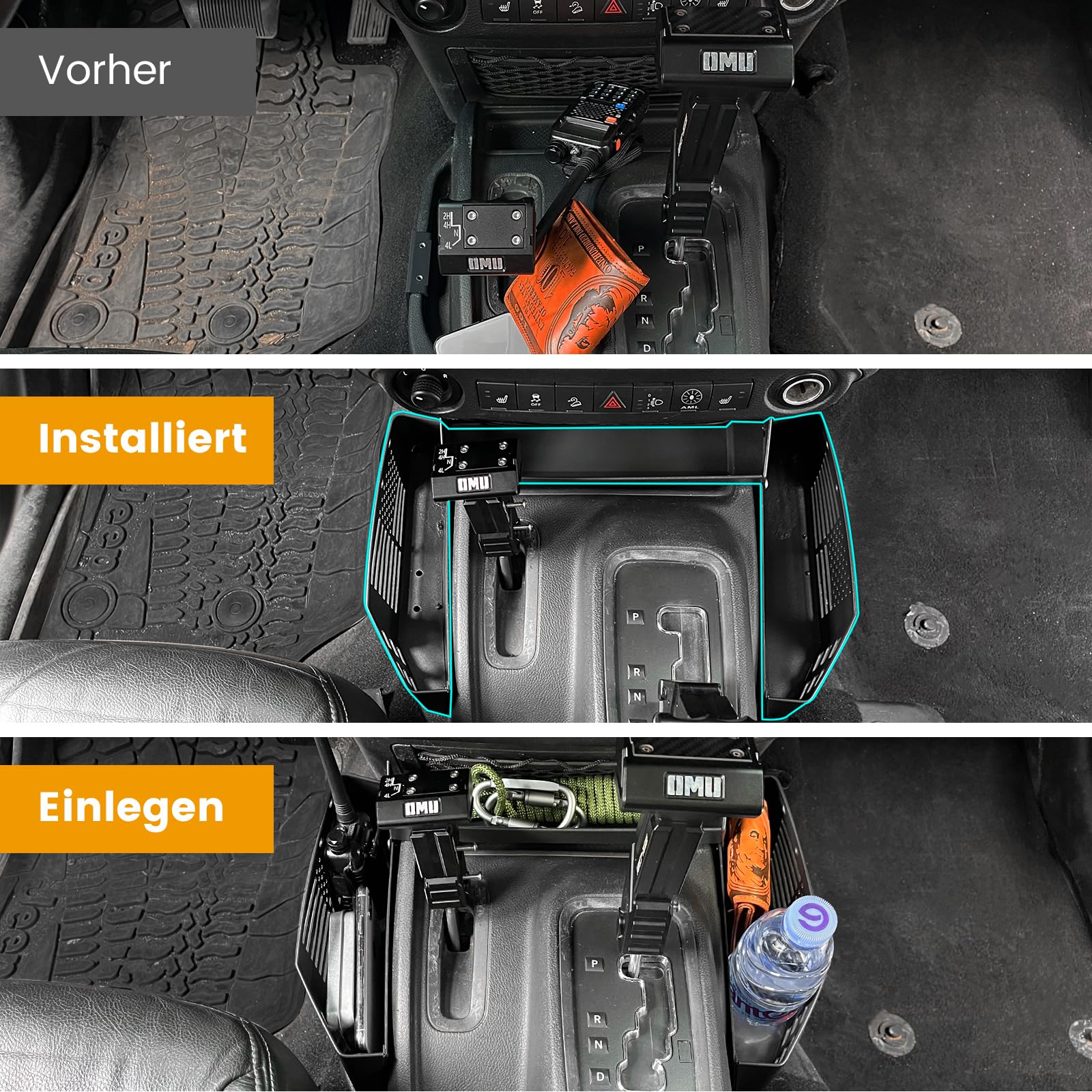 Metall-Organizer für die Schalthebelkonsole für Jeep Wrangler JK JKU 2011–2018, Aufbewahrungsbox für den Schalthebel, Hängebox für die Mittelkonsole, Münzaufbewahrungsbox für das Getriebefach