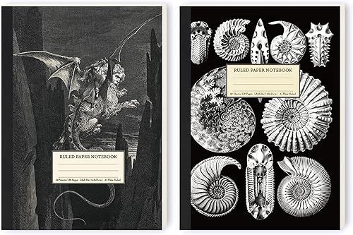 Miniatura 9 de qianshan Cuaderno de viaje tamaño pequeño A5 de 5.8 x 8.3 pulgadas, papel de cuaderno de rayas anchas, 120 páginas/60 hojas, cuadernos de tema de 1