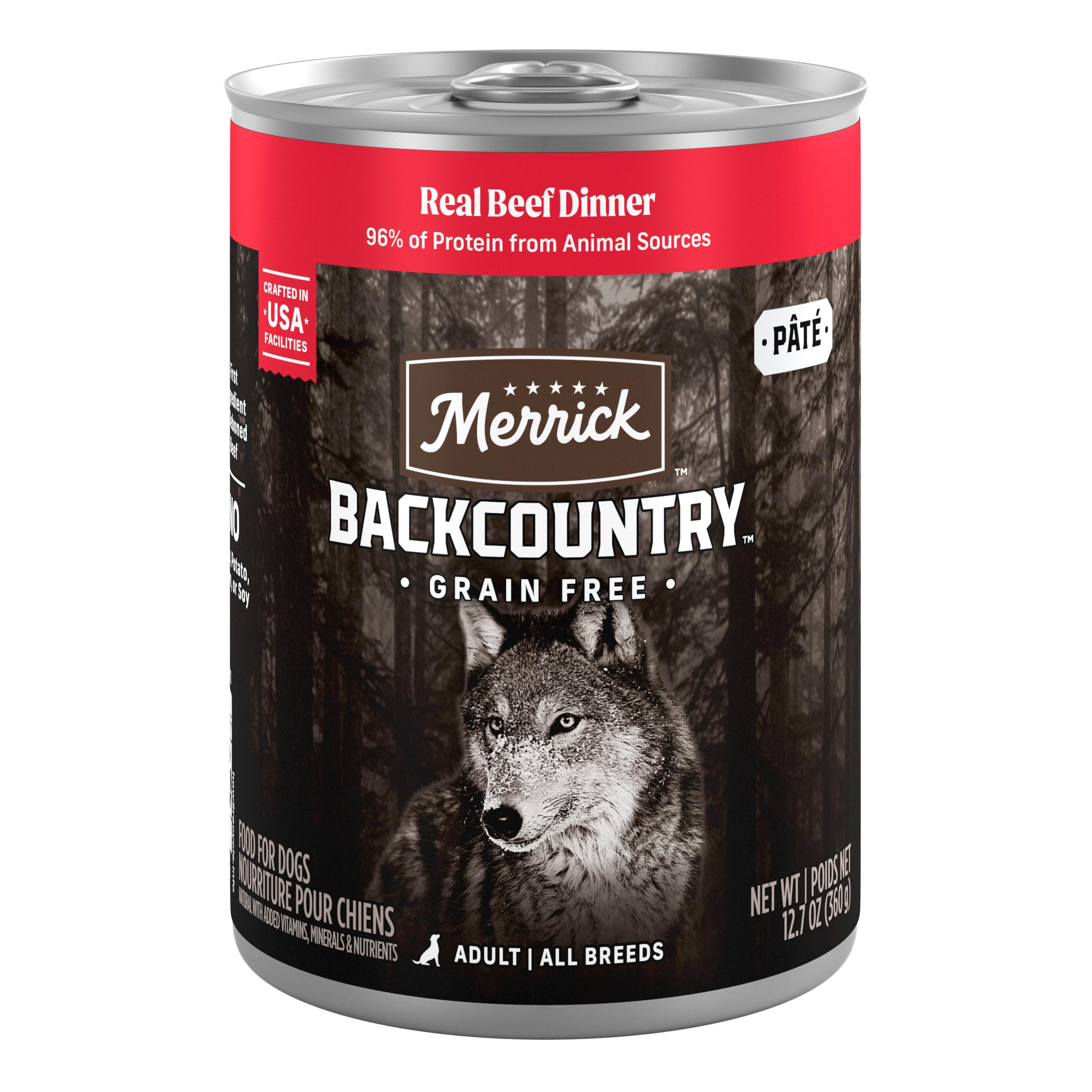 Backcountry Grain Free Premium Canned Wet Dog Food, Soft And Healthy Recipe, Real Beef Dinner - (Pack of 12) 12.7 oz. Cans