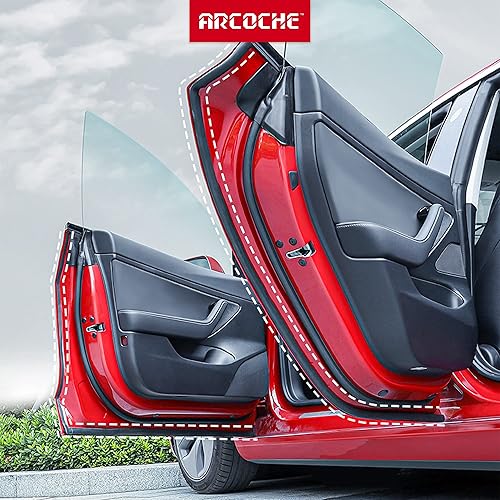 Miniatura 4 de Kit de sellos de puerta para Tesla Modelo Y tira insonorizada con reducción de sonido, tira de sellado de goma para corriente de aire (modelo Y