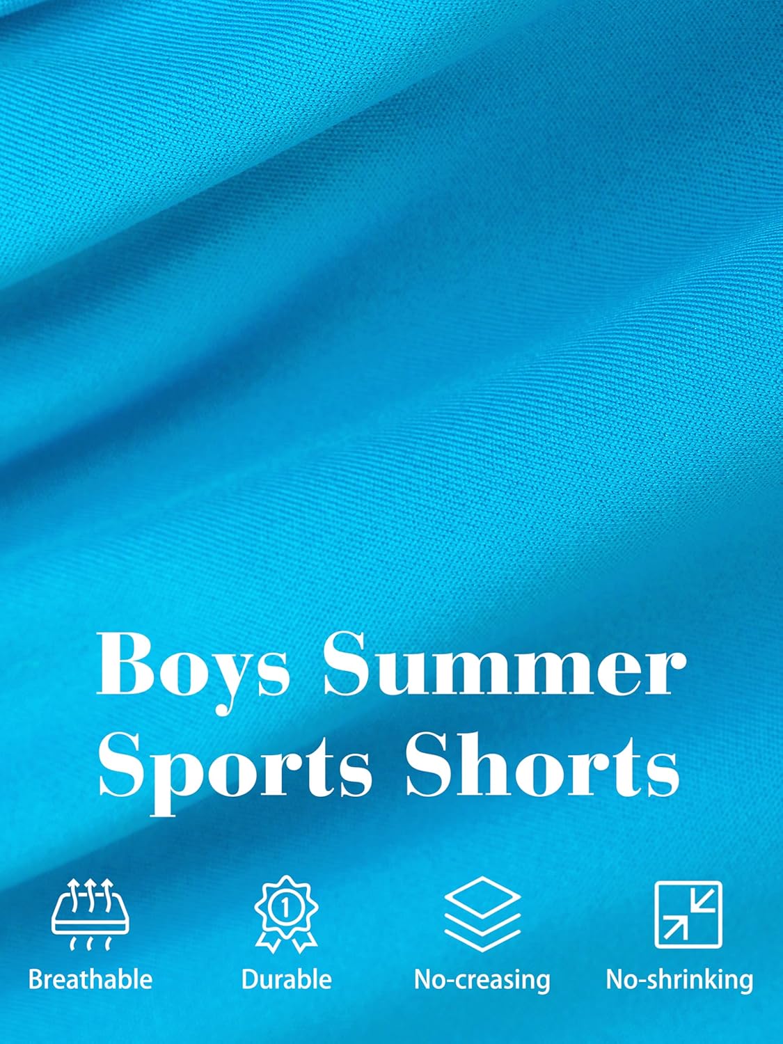 Resinta 4 Pack Toddler Boy Shorts Elastic Waist Boys Athletic Basketball Soccer Shorts Summer Pull-On Comfort for Playwear