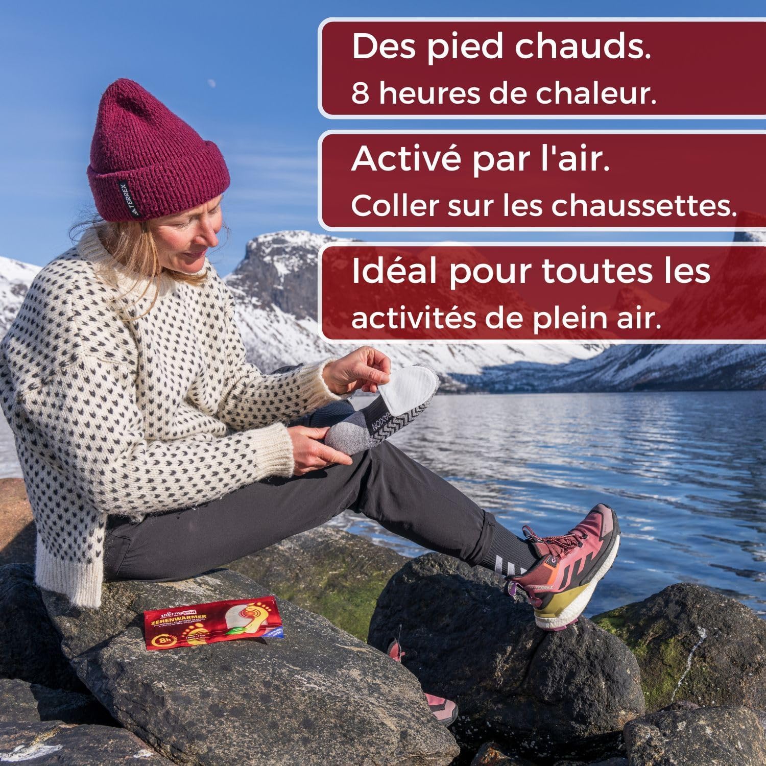 THERMOPAD Chauffe Orteils – L'ORIGINAL : 5, 10 ou 30 Paires de chaufferettes pour jusqu'à 9 Heures de Chaleur dans Tous Les Chaussures - pour Les Chaussures de Ski et Les Bottes