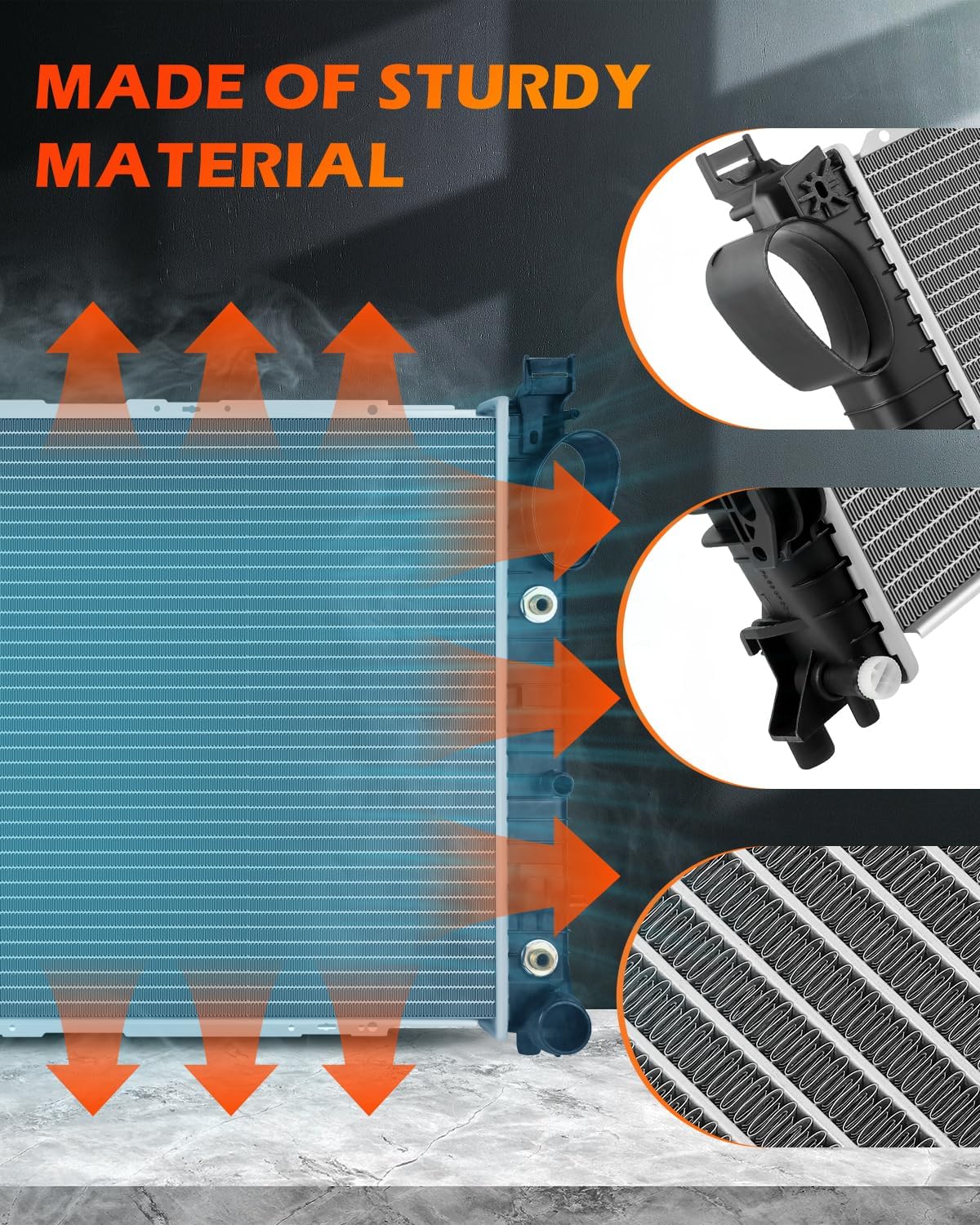 OCPTY 2652 Radiator fit for 2000-2006 for Mercedes-Benz CL500 5.0L 2003 for Mercedes-Benz CL55 AMG 5.4L 2001-2003 for Mercedes-Benz CL55 AMG 5.5L Engine Coolant Radiator