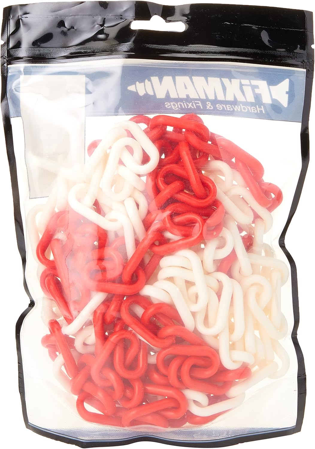 Fixman 615292 Plastic Chain 6 mm x 5m Red/White