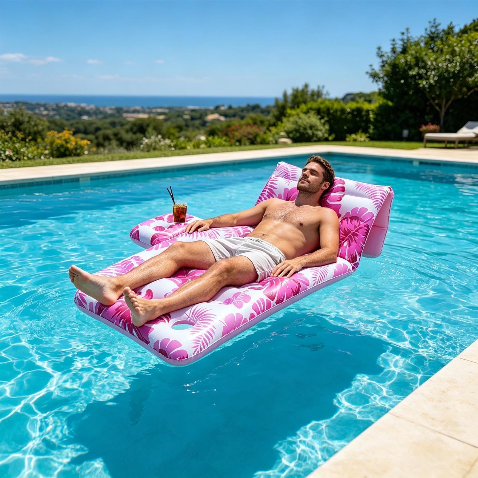 Zattere da piscina, sedia a sdraio resistente - zattera d'acqua da piscina | per feste estive fluviali viaggio campeggio prendere il sole
