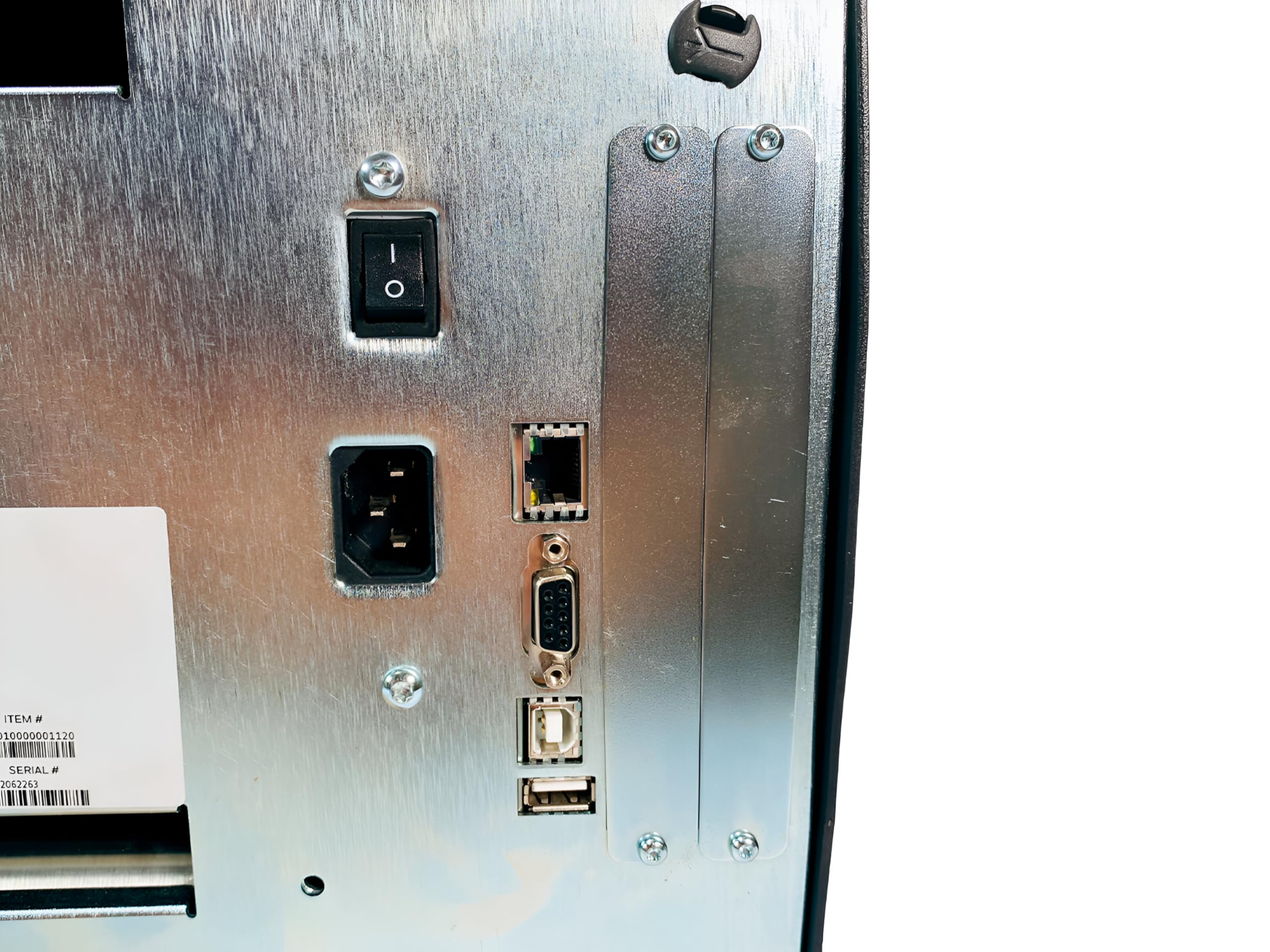 PX6i Thermal Transfer Barcode Label Printer USB LAN Serial Rewinder PX6E010000001120, Bundle Power Cord USB and Ethernet Cables (Renewed)