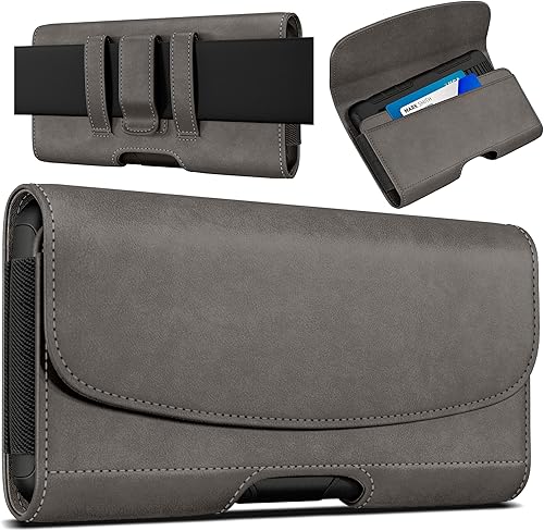 PiTau Funda para iPhone Pro Max y Plus 16, 15, 14, 13, 12, 11, 8, 7, 6, 6s, XS Max, funda para teléfono celular con clip para cinturón para Samsung