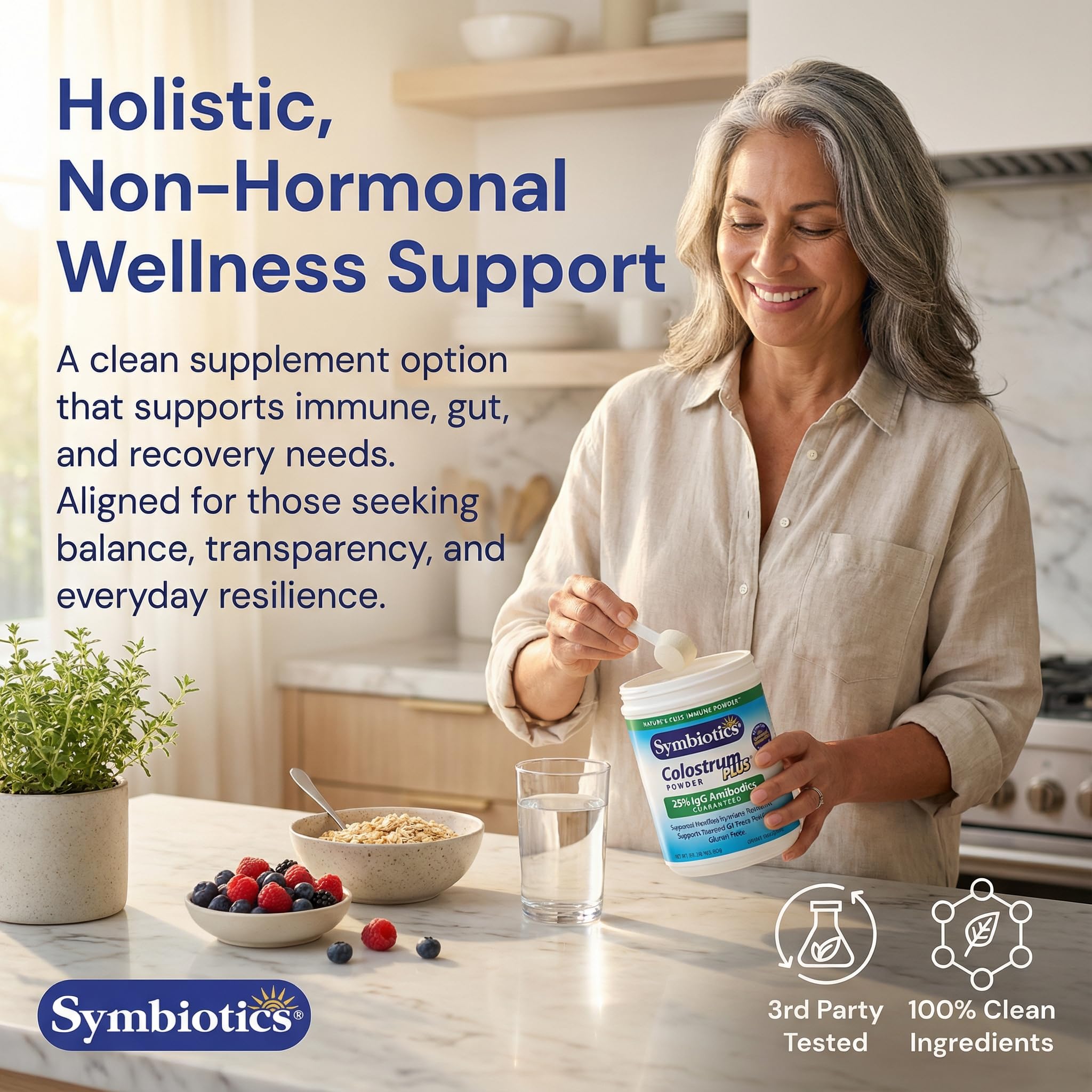 Symbiotics Colostrum Plus Powder 21 oz Immune & Muscle Recovery Support, 25% IgG Immunoglobulins, Gut Health & Training Resilience, Unflavored, Gluten Free - 21 oz — Amazon image 7