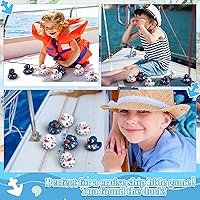 Vista 6 de Jerify 12 Piezas Patos de Crucero de 2 Pulgadas para Esconder Mini Patos de Goma de Barco de Crucero Azules y Blancos Juguetes de Baño a Granel