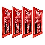 FLASLD 4 Pack Fire Blanket for Home and Kitchen, 40x40 Inch Fiberglass Fire Blankets Emergency for People, Fire Suppression Blankets for School Fireplace Grill Car Office Garage Welding Warehouse