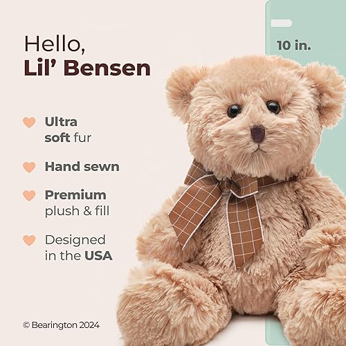 Vista 46 de Bearington Baby Gus Oso de peluche afelpado, de 13 pulgadas, animal de peluche, marrón Lil' Gus 13