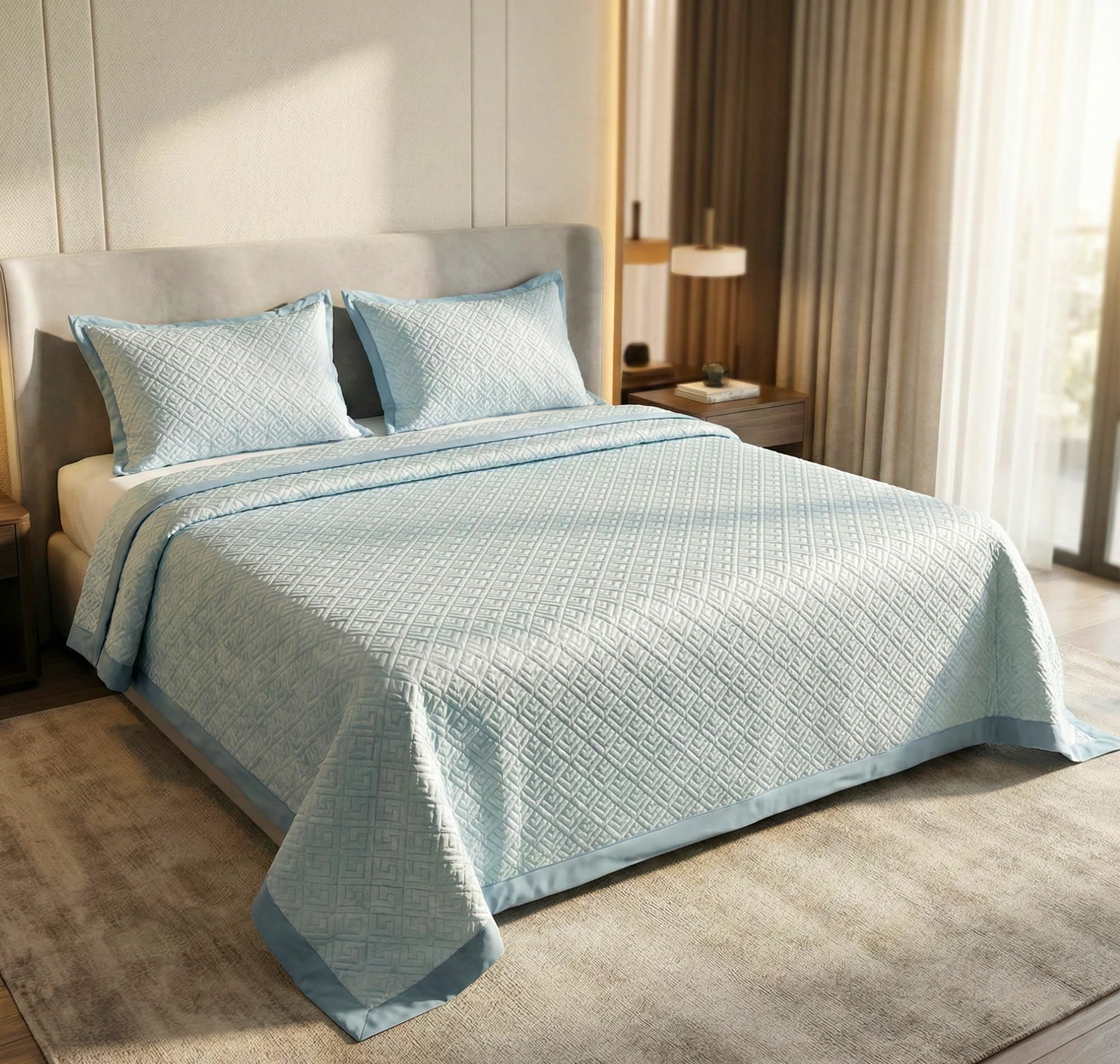 King Size Cotton Quilted Bed Cover - BSB HOME -11