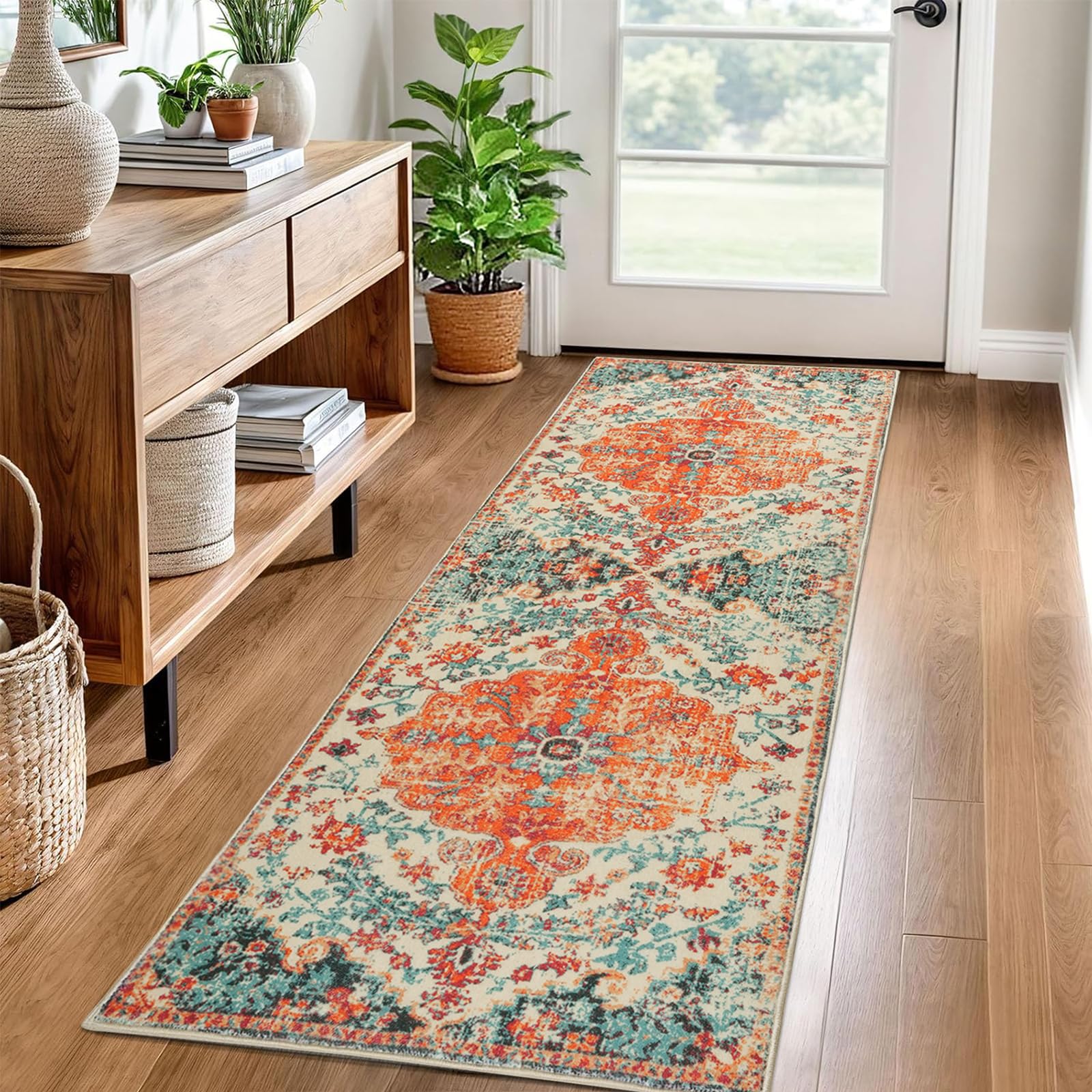 Alfombra de pasillo vintage Cekene para decorar cocinas acogedoras y entradas de casa