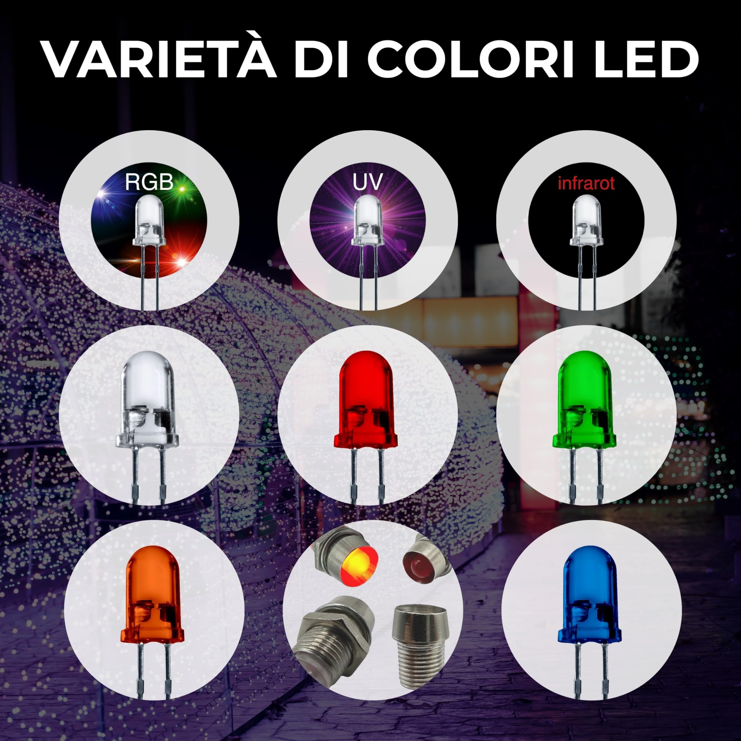 Diodi LED 5mm Bianco 25.000 mcd 50 sztuk 2-3 V 2 Pin