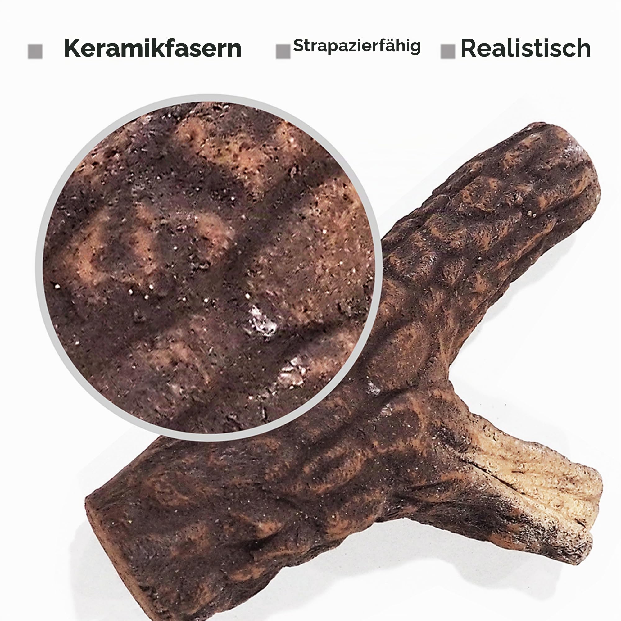 9-teiliges Keramik-Holz-Set für Bio-Ethanol-Kamine oder Gelkamine