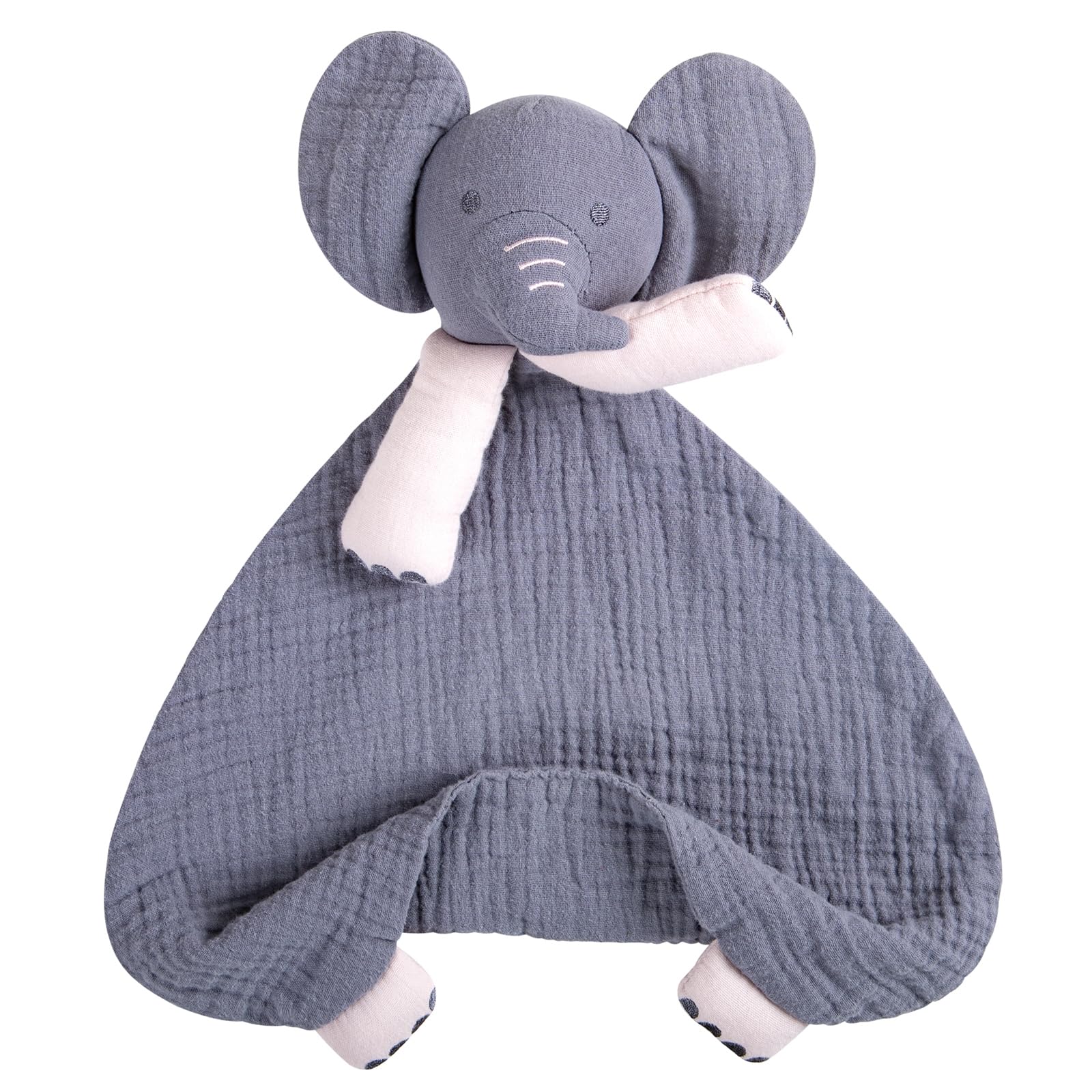 lulumoon Muslin Bunny Lovey for Babies: Skin-Friendly Security Blanket for Self-Soothe - Newborn Gift for Baby Shower — view 12