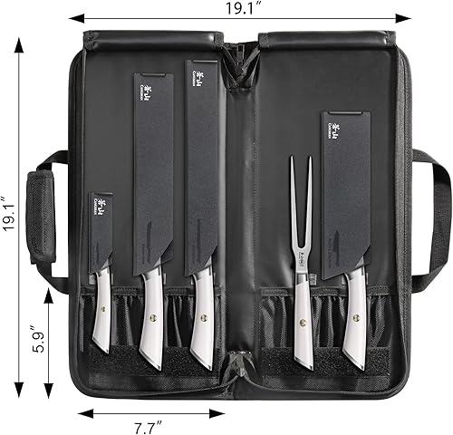 Miniatura 2 de Cangshan Elbert Series - Juego de cuchillos de barbacoa de acero alemán forjado de 6 piezas, color blanco