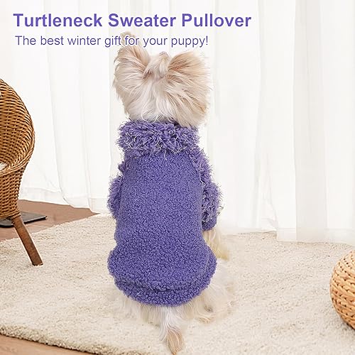 Miniatura 4 de XXS Suéter para perro, ropa de taza de té, suéter de chihuahua para perros pequeños, suéter suave y cálido para cachorros, suéter de invierno para