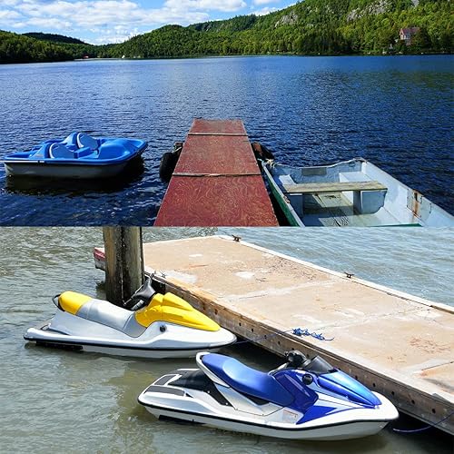 Miniatura 8 de Paquete de 2 cuerdas marinas para embarcaciones de 4 pies con clip de acero inoxidable 316, accesorio de barco para moto acuática, kayak, pontón,