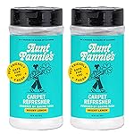 Aunt Fannie\'s Carpet Refresher & Deodorizer Powder, Multi-Purpose Rug, Carpet, and Upholstery Odor Eliminator for Homes with Cats and Dogs, Bright Lemon Scent, 16 Oz (Pack of 2)