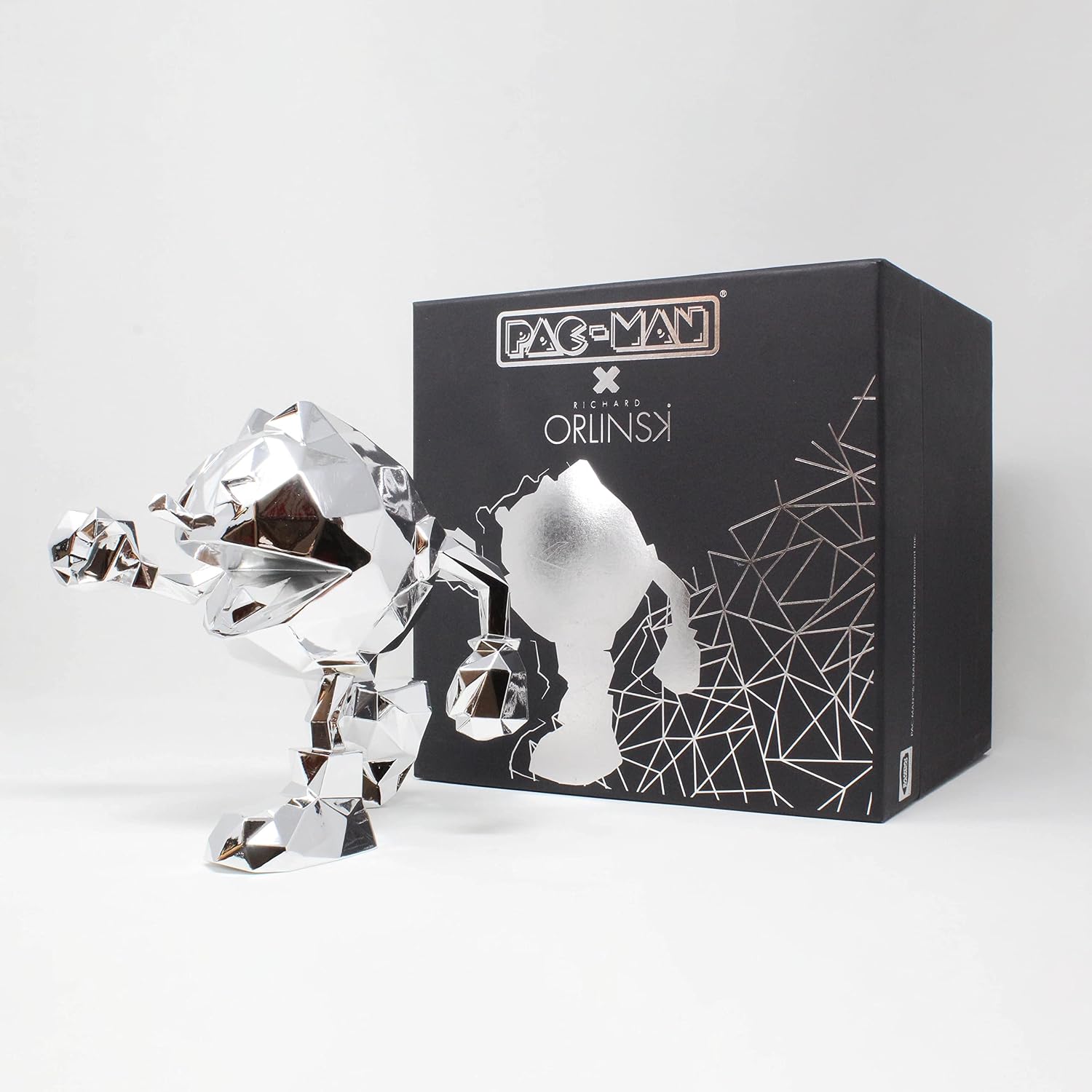 Neamedia PAC-Man x Orlinski Official Sculpture Figurine 18 cm Silver Design