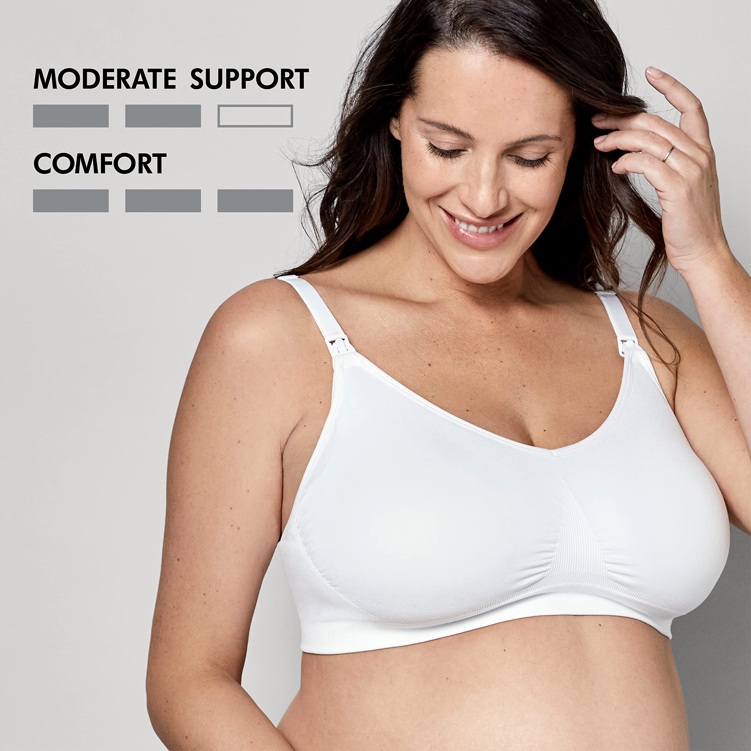 Medela Sujetador de Maternidad y Lactancia Keep Cool Ultra, sin Costuras, con 6 Zonas de transpiración, Tela Suave al Tacto, para un Soporte cómodo, en Negro