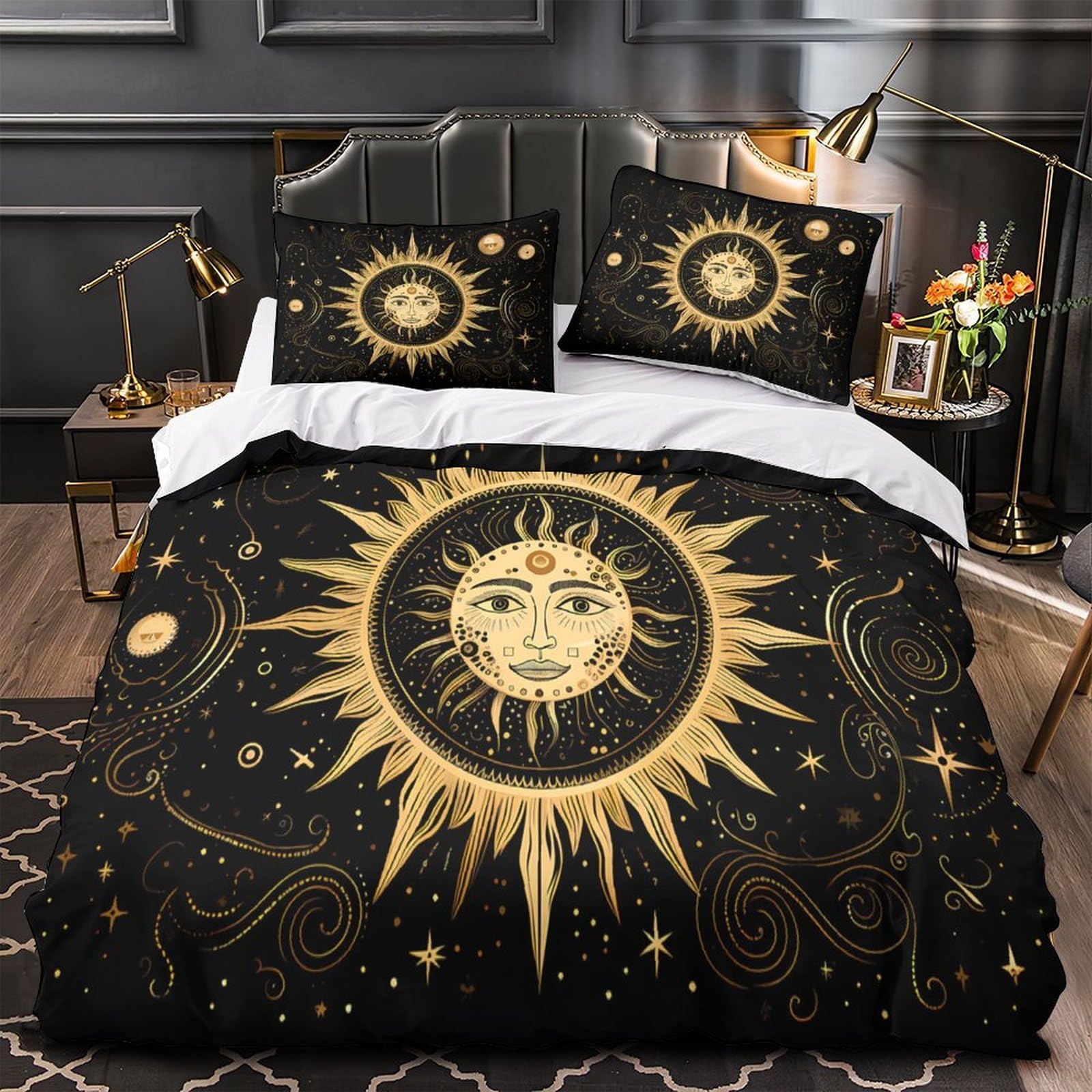 Housse de Couette Divinité Solaire Douce pour des Nuits Sereines