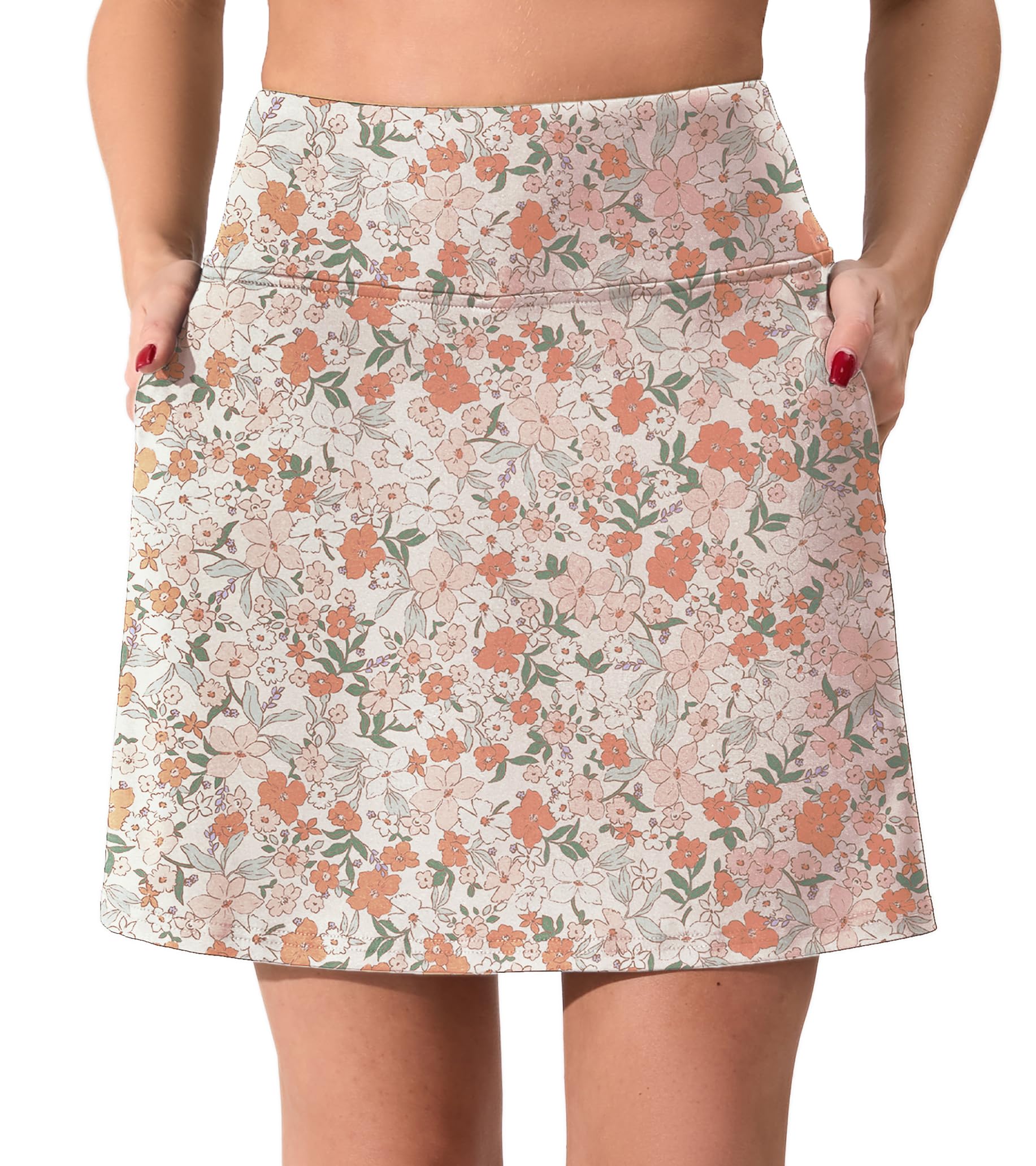 Timuspo Falda de Verano para Mujer, Falda de Tenis con Pantalones de Cintura Alta, 4 Bolsillos