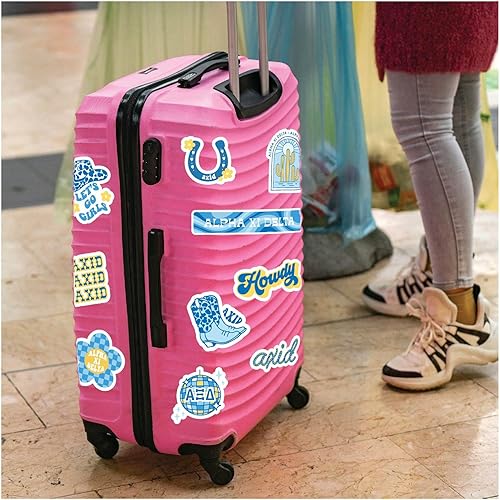 Miniatura 4 de Alpha Xi Delta - Hoja de calcomanías de vinilo de diseño occidental con diseños con licencia oficial, adhesivo extraíble, 10 calcomanías por hoja,