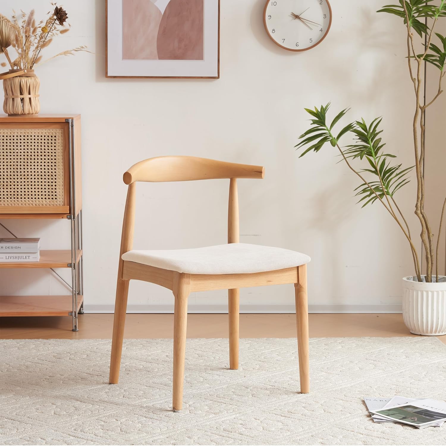 718 ナチュラル木製アウトドアチェア2脚 アイボリー 折りたたみ