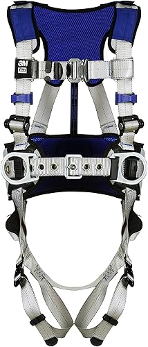 DBI-Sala ExoFit X100 Arnés de seguridad de posicionamiento con distribución de peso, OSHA, ANSI, 2 conexiones de anillo en D, hebillas de conexión