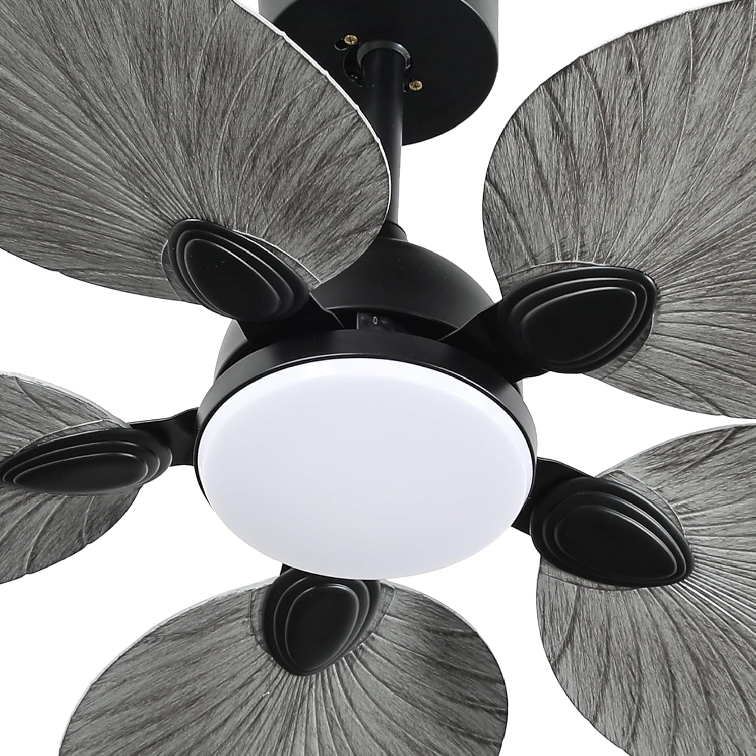 YITAHOME 42 Inch Ceiling Fans with Lights and Remote, Tropical Ceiling Fans with 6 Modes, Reversible Quiet DC Motor, Dimmable Lighting for Living Room, Dining Room, Grey
