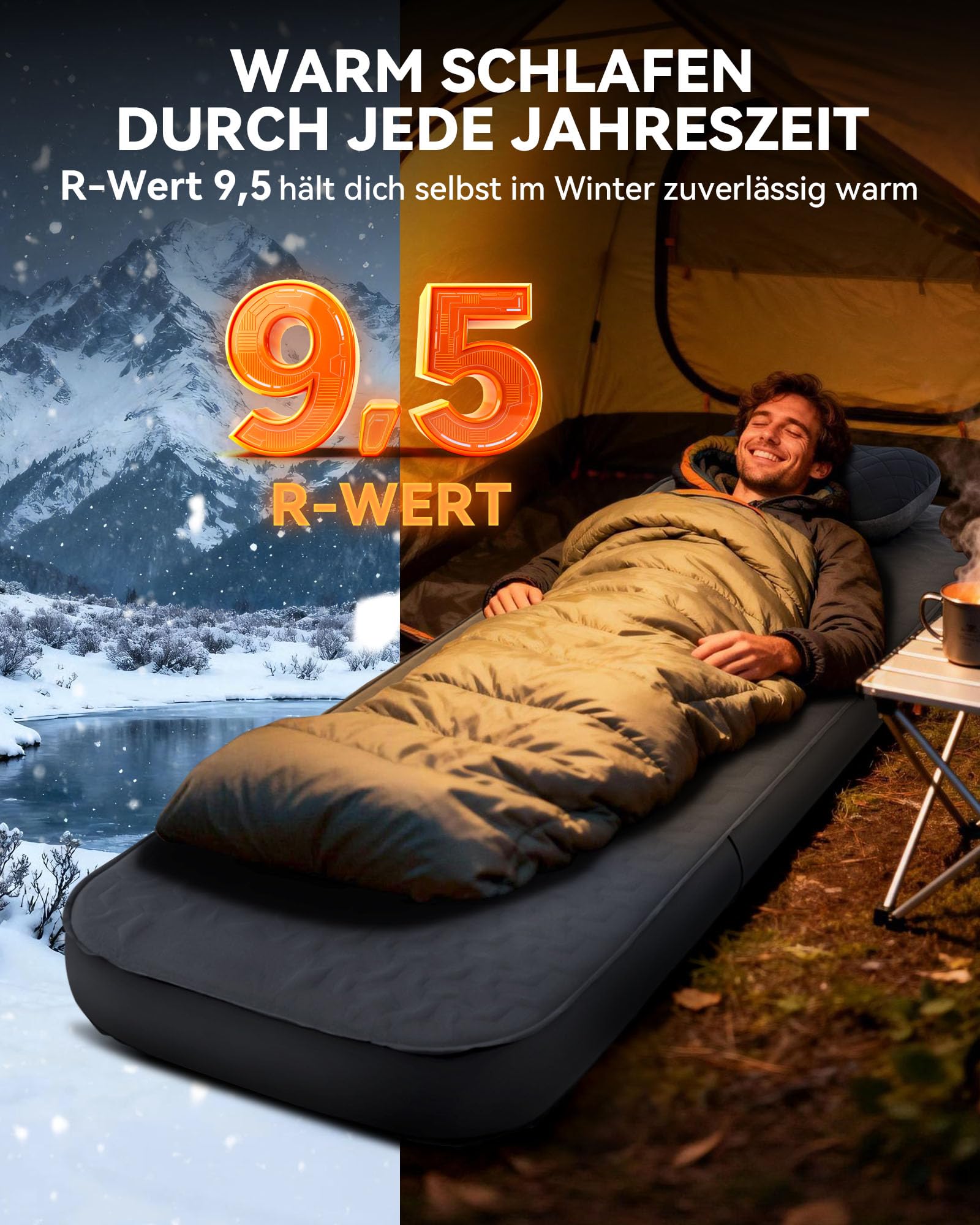 Hikr® luchtbed - Slaapmat - Opblaasbaar matras - Lichtgewicht